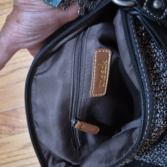 Sak Lucia Black Crochet Crossbody Bag - Picture 11 of 13